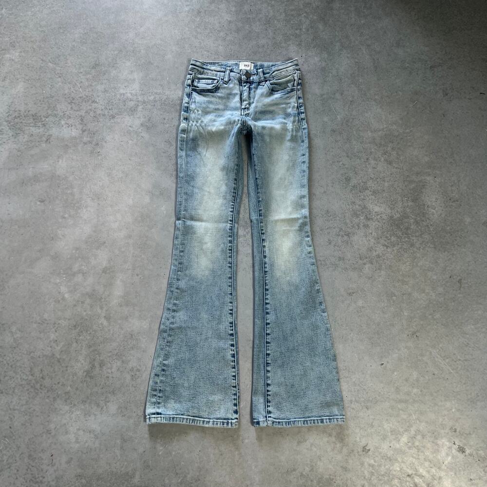 BKE Youth Flared Leg Low Rise Girls Size 14L Stretch Jeans Light Bootcut Denim
